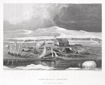Somerset House, from Narrative of a Second Voyage in Search of a North-West Passage, by Sir John Ross, engraved by W.S. Wilkinson, 1835 by English School